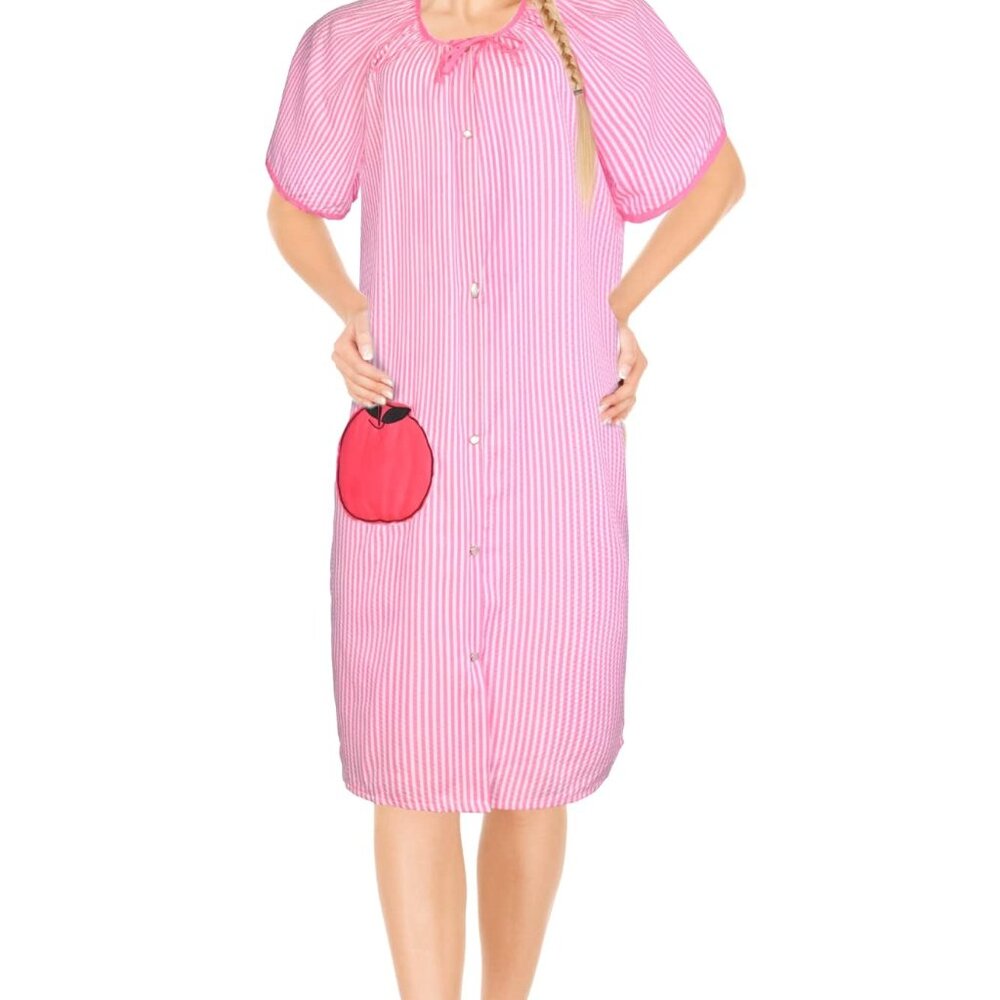 JEFFRICO House Dresses for Women with Pockets - Lightweight Breathable Pink